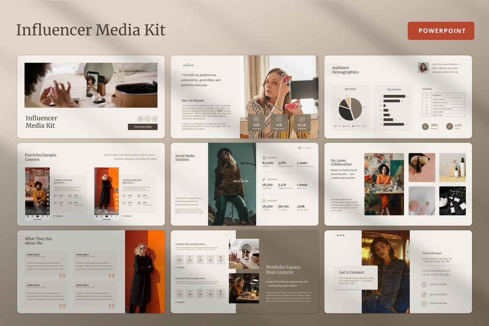 Influencer Media Kit Template